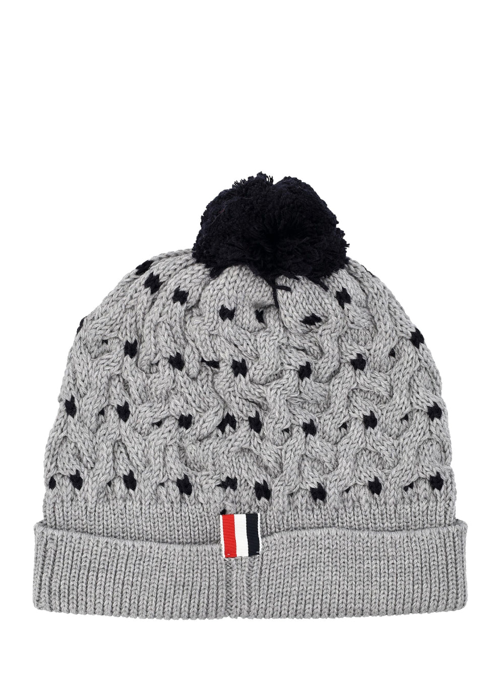 Merino Wool Cable Beanie (Light Grey)