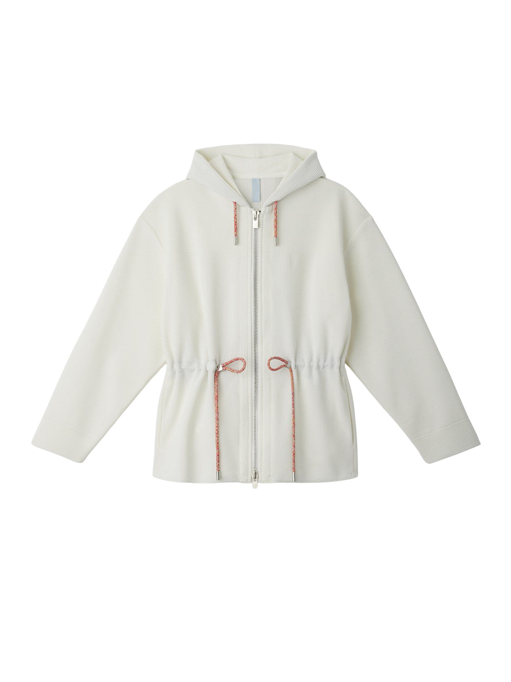 Mesh Hoodie Jacket (White-Poppy Red Multi)