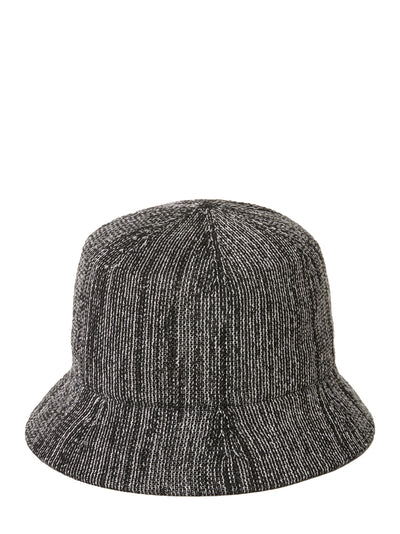Mesh Knit Metal Bucket Hat (Silver)