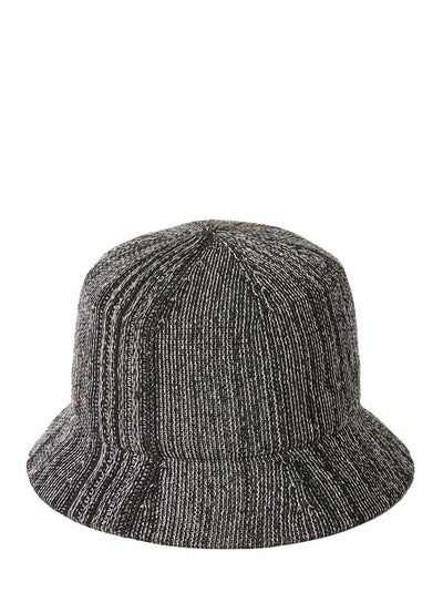 Mesh Knit Metal Bucket Hat (Silver)