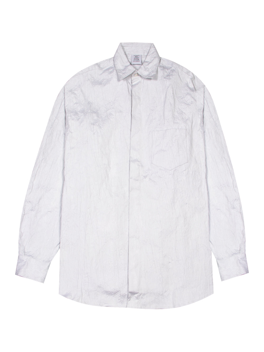 Metalized Wrinkled Allover Shirt (White)