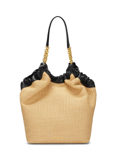 Miami Handbag (Warm Raffia, Black Trims)