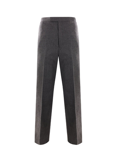 Mid-rise Skinny-Leg Tailored Trousers (Dark Grey)