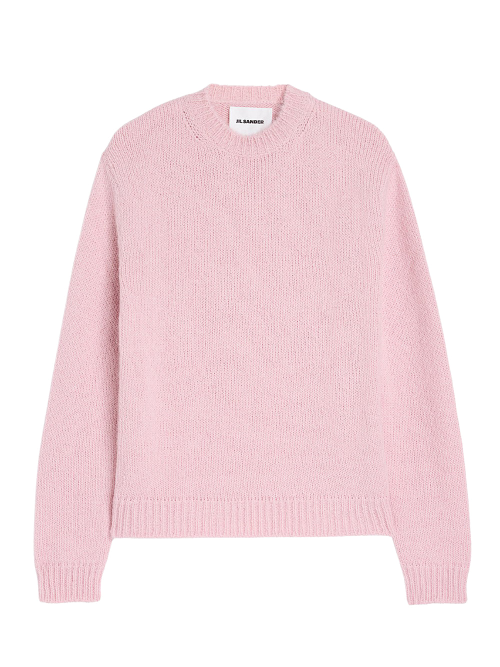 Midweight Wool Crew-Neck Sweater (Neon Rose)