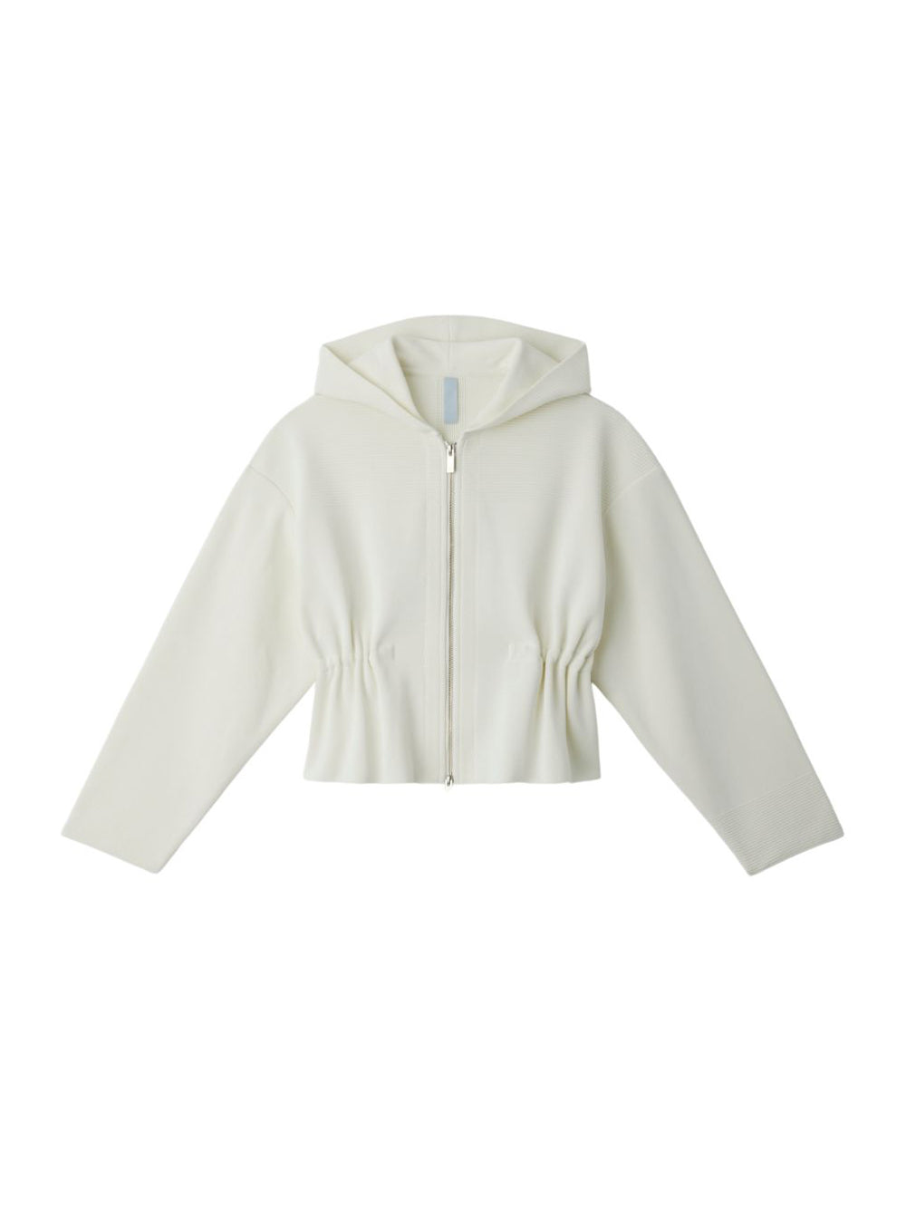 Milan Cropped Hoodie Jacket (White)