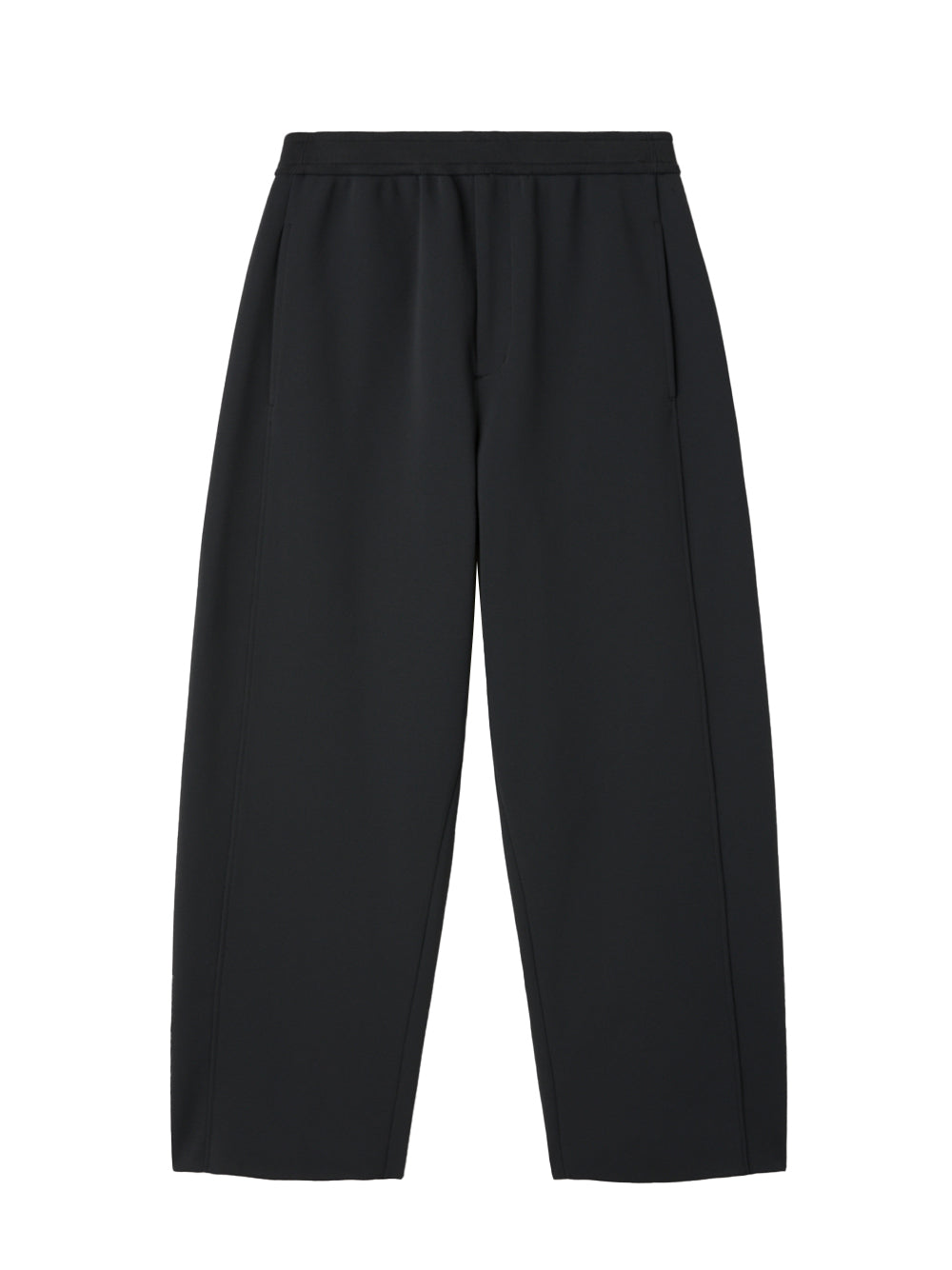 Milan Rib Curved Pants (Smokey Black)