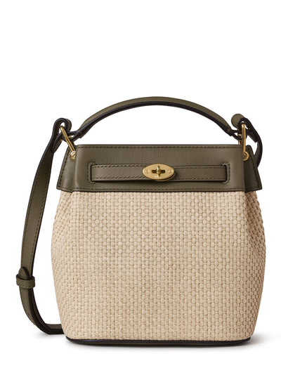 Mini Islington Bucket (Linen Green-Natural)