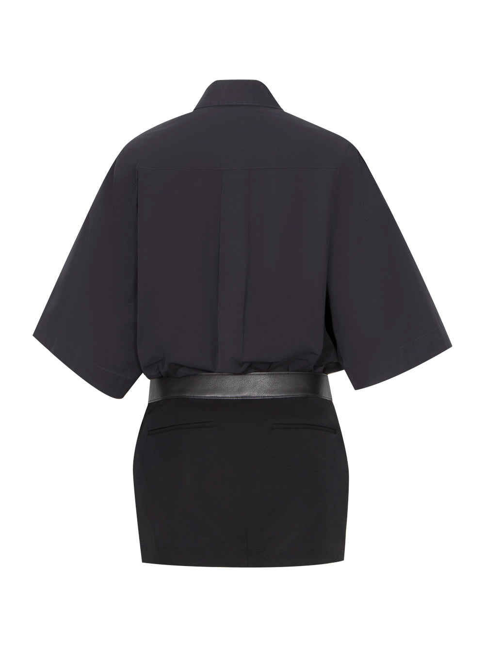 Mini Dress With Logo Label (Black)