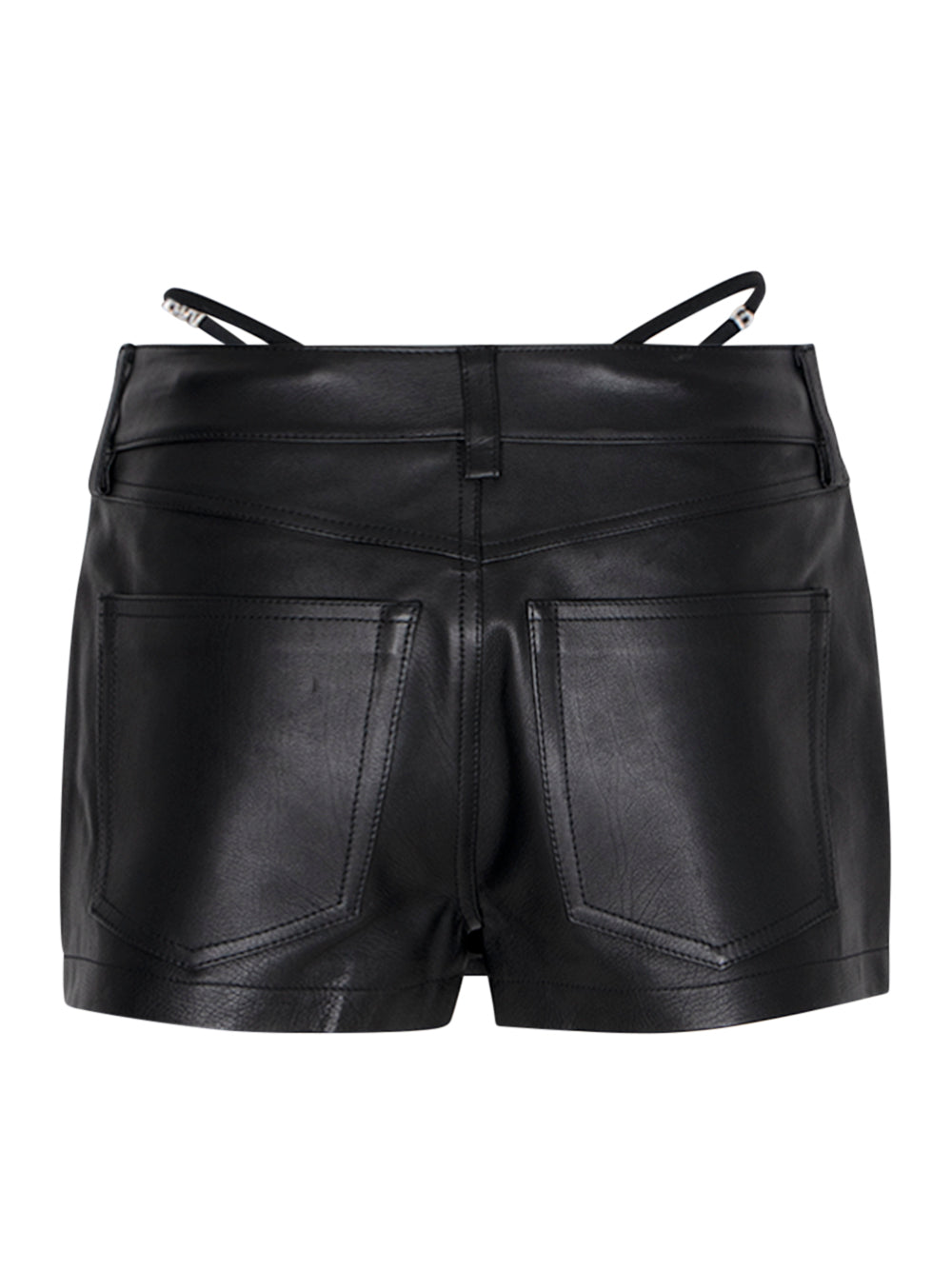 Mini Skort With G-String And Diamante Charms (Black)