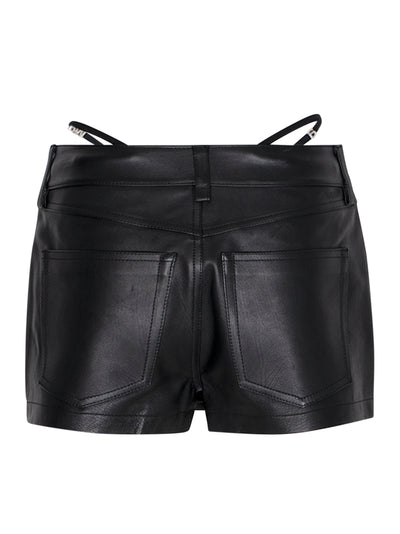 Mini Skort With G-String And Diamante Charms (Black)