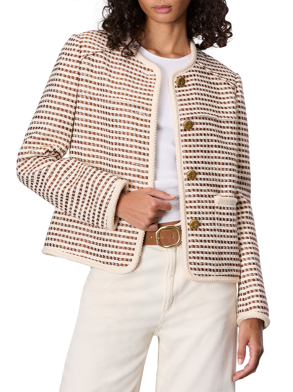 Mirabelle Tweed Jacket (Ivory Multi)