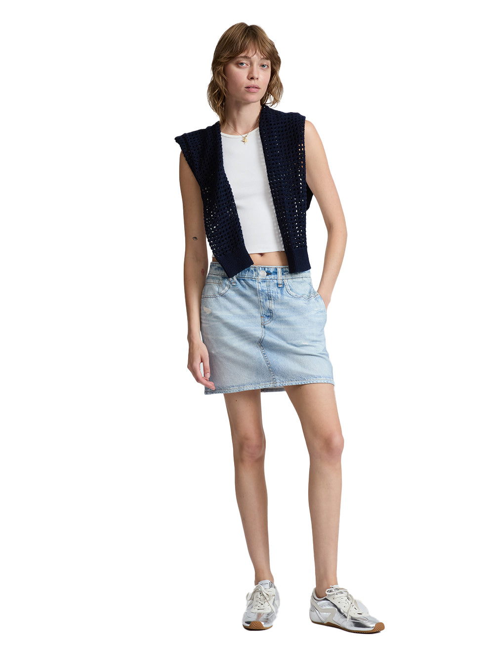 Miramar Terry Mini Skirt (Meadowblue)