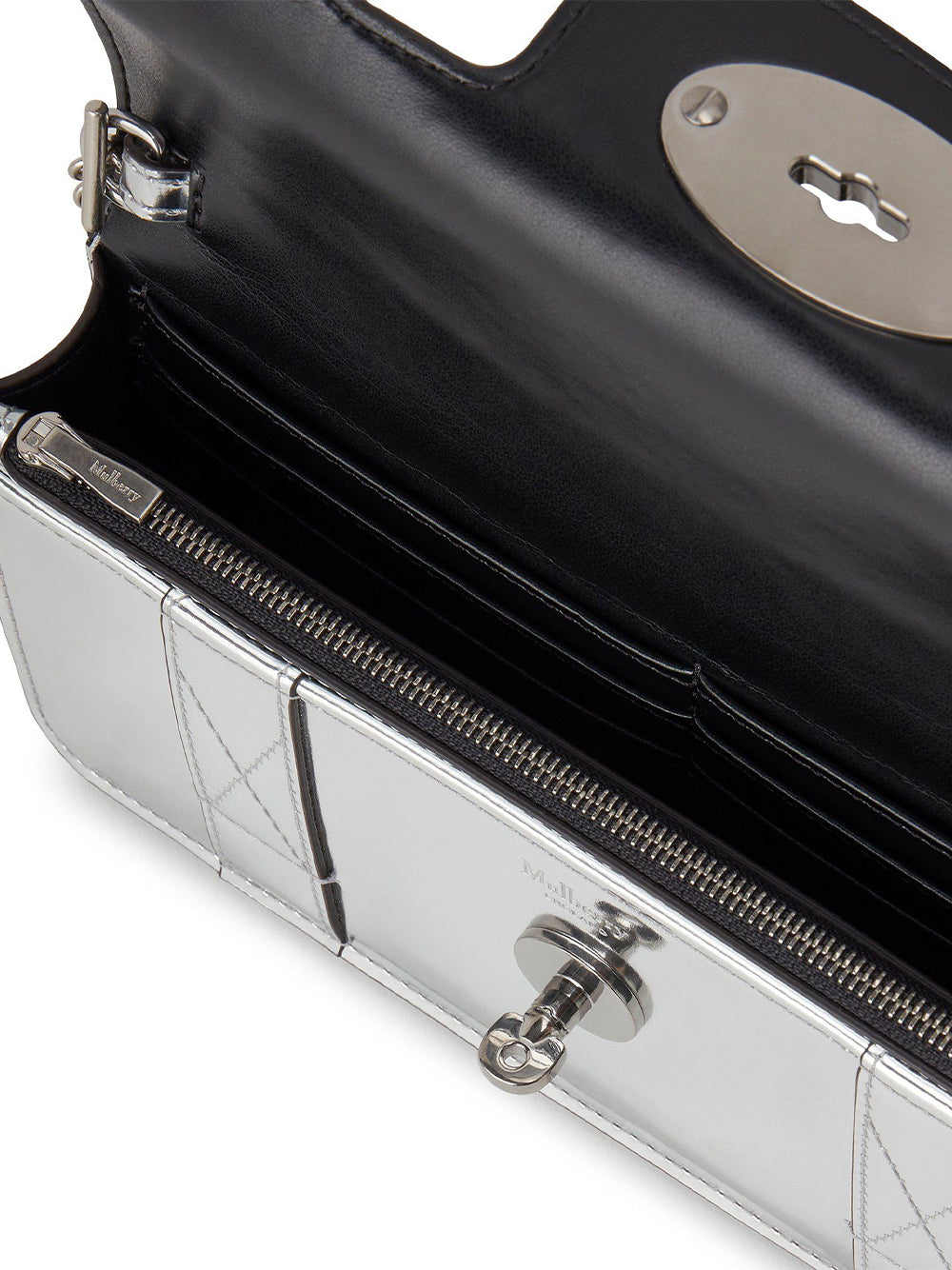 Mulberry-EastWestBayswaterClutch-SilverMirrorPlainVersion-3