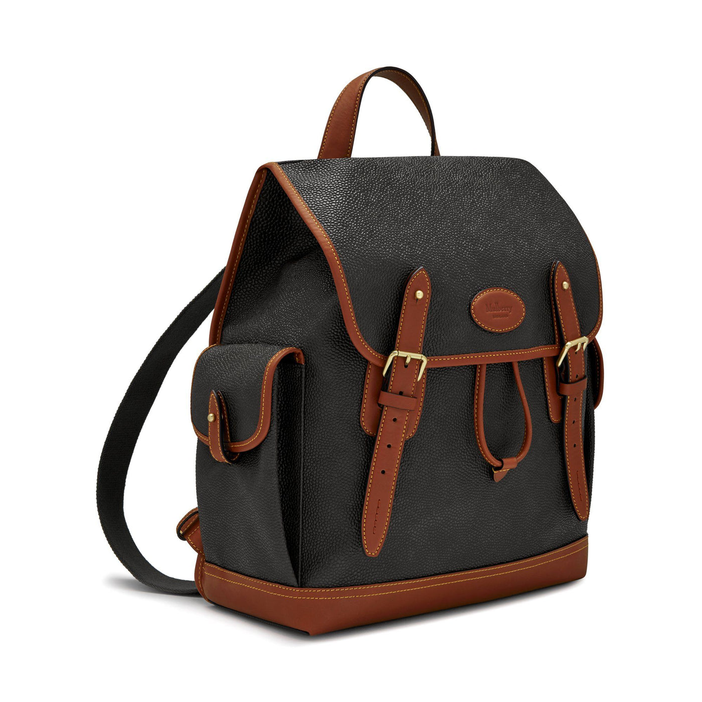 Mulberry-HeritageBackpack-Black-cognac-3