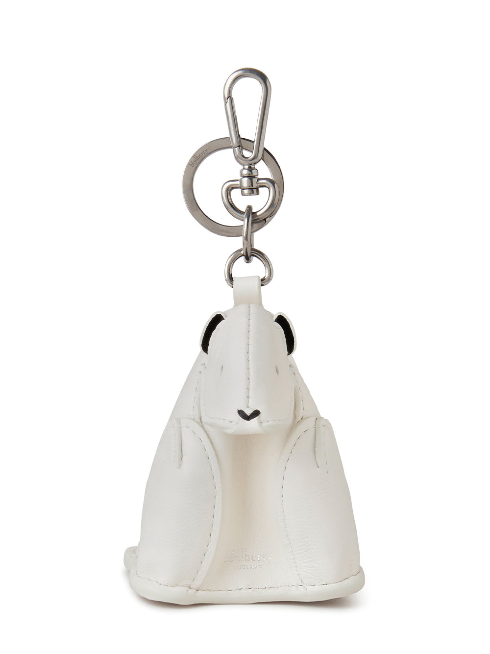 Mulberry-PolarBearZippedCaseKeyringMicroClassicGrain-White-1