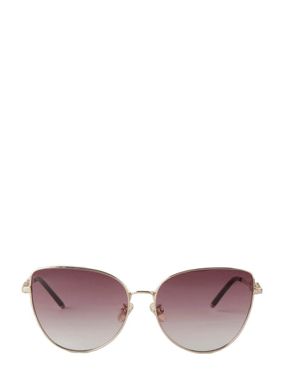 Maisie Sunglasses (Soft Gold & Burgundy)
