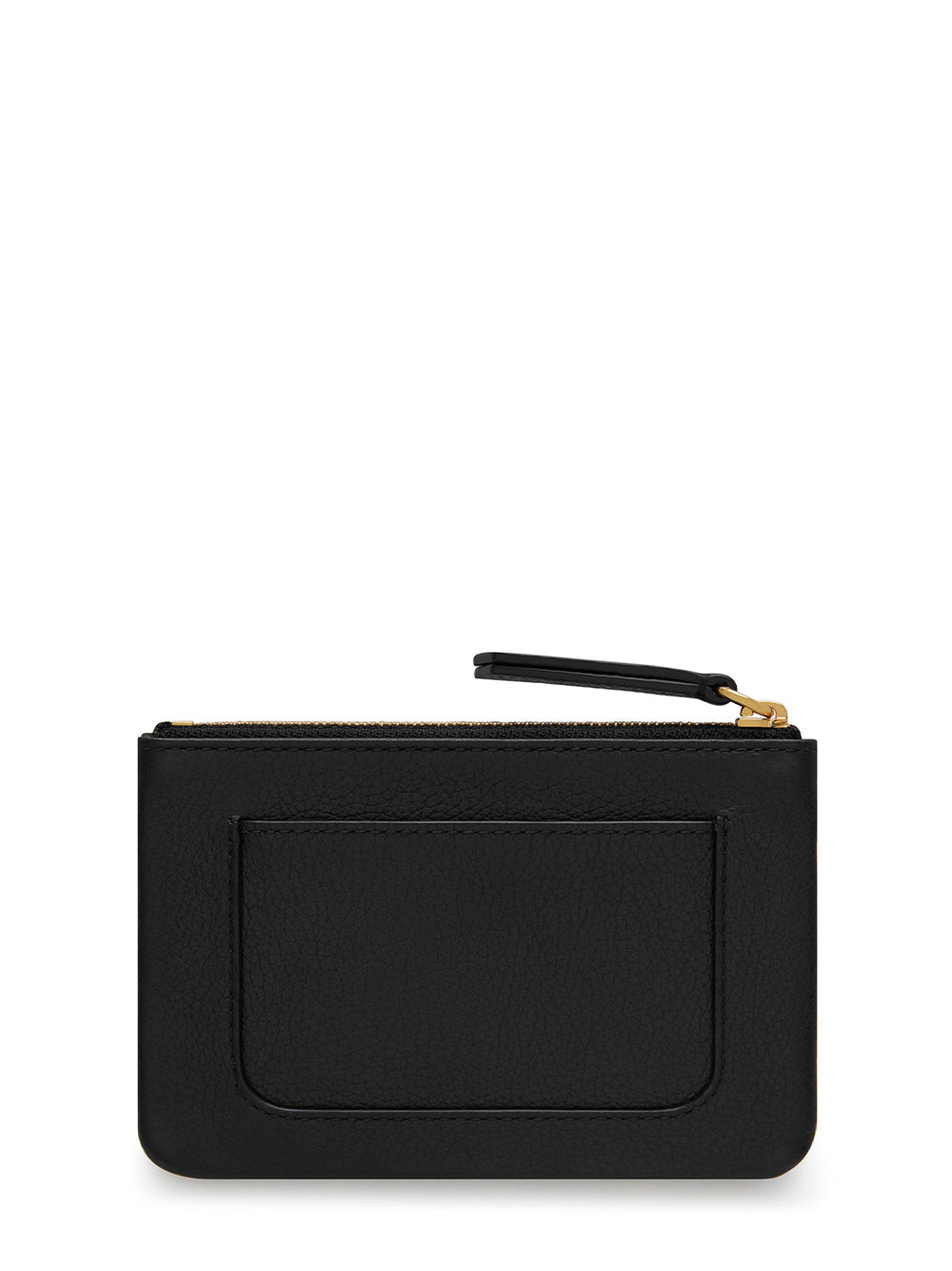 Plaque Small Zip Coin Pouch (Black)