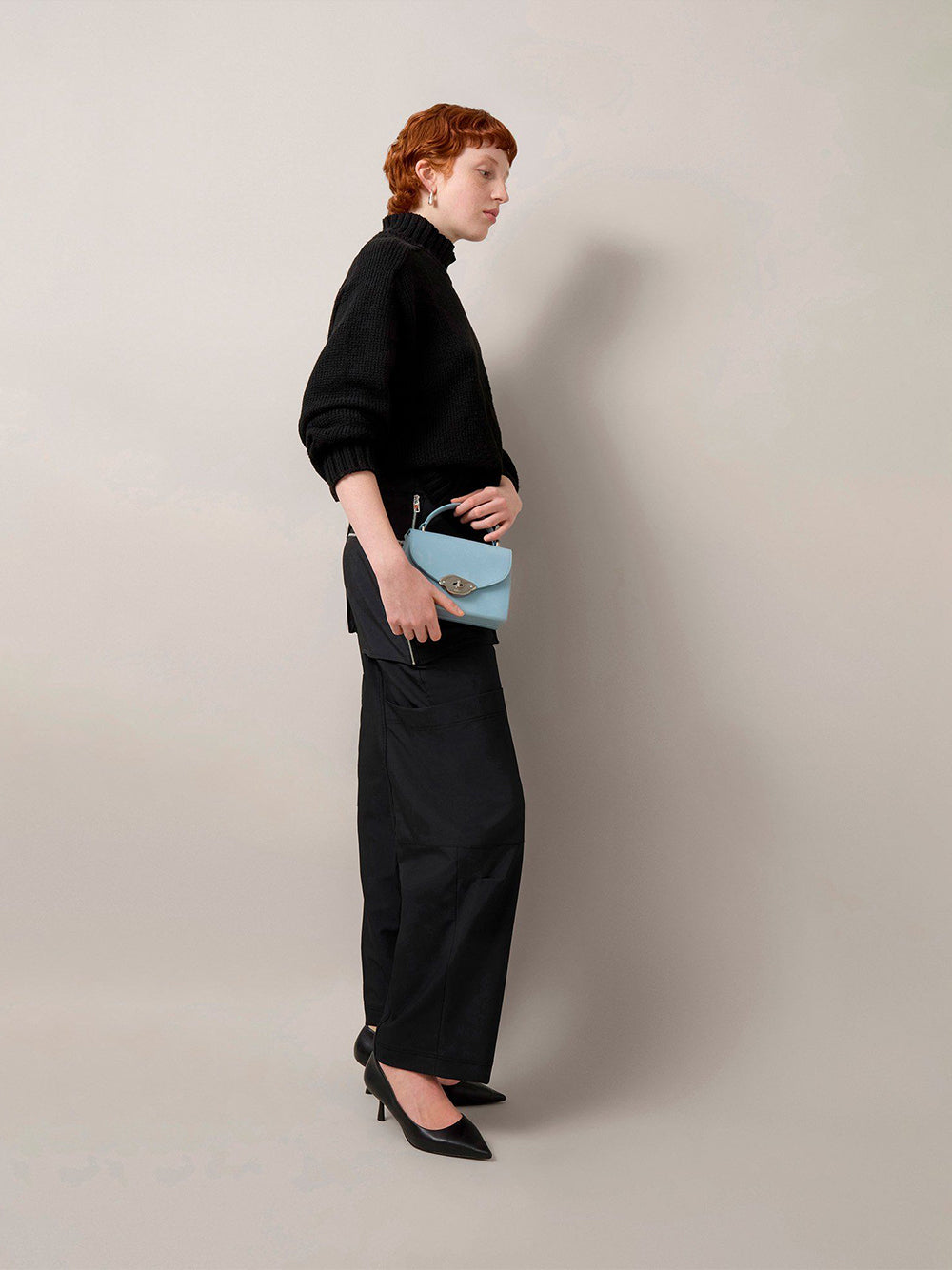 Small Lana Top Handle (Poplin Blue)