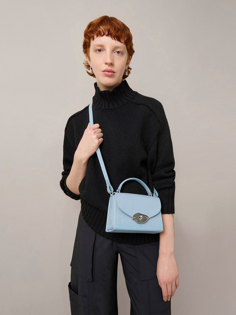 Small Lana Top Handle (Poplin Blue)