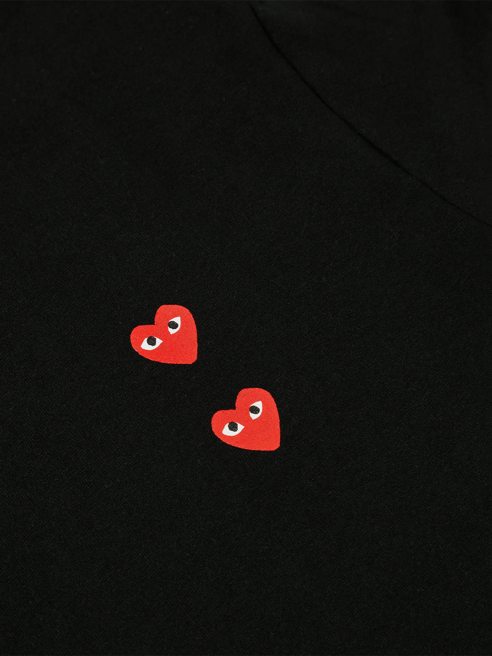 Multi Red Heart Long Sleeve T-Shirt (Black)