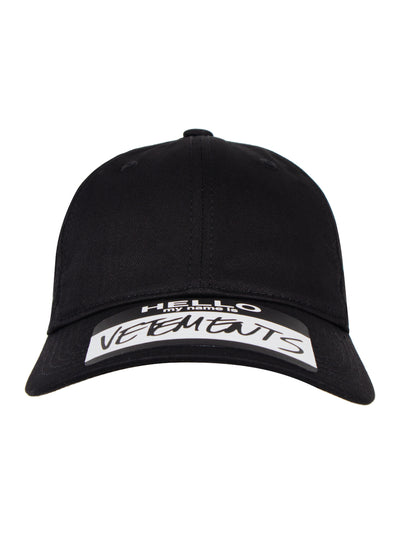 My Name Is Vetements Cap (Blackout)