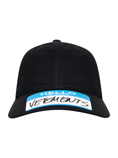 My Name Sticker Cap (Black)