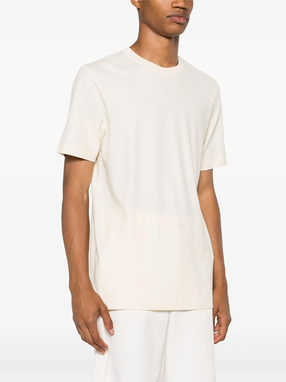 Jakob Cotton Crepe T-Shirt (Ecru)
