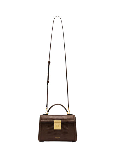Paris Handbag (Espresso Lizard)