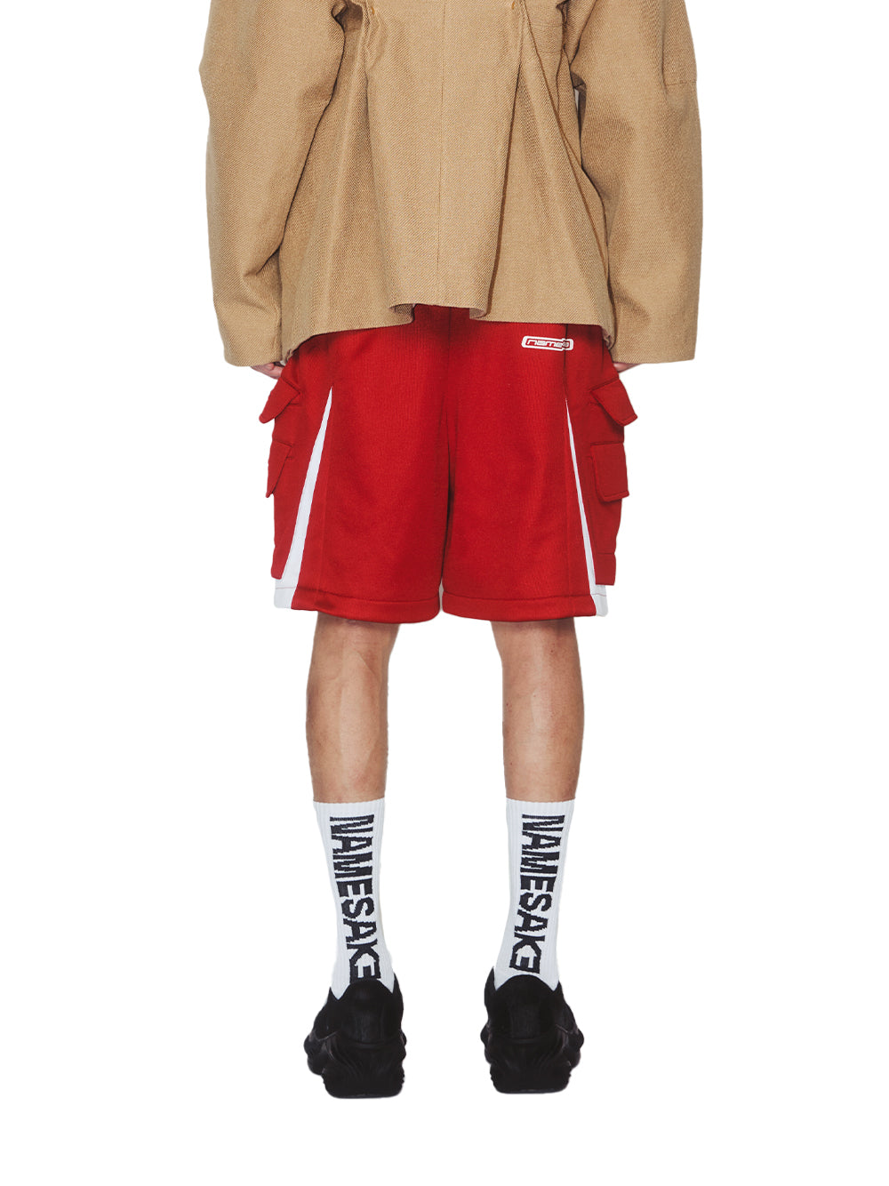 Malik Cargo Bball Shorts Heat Red