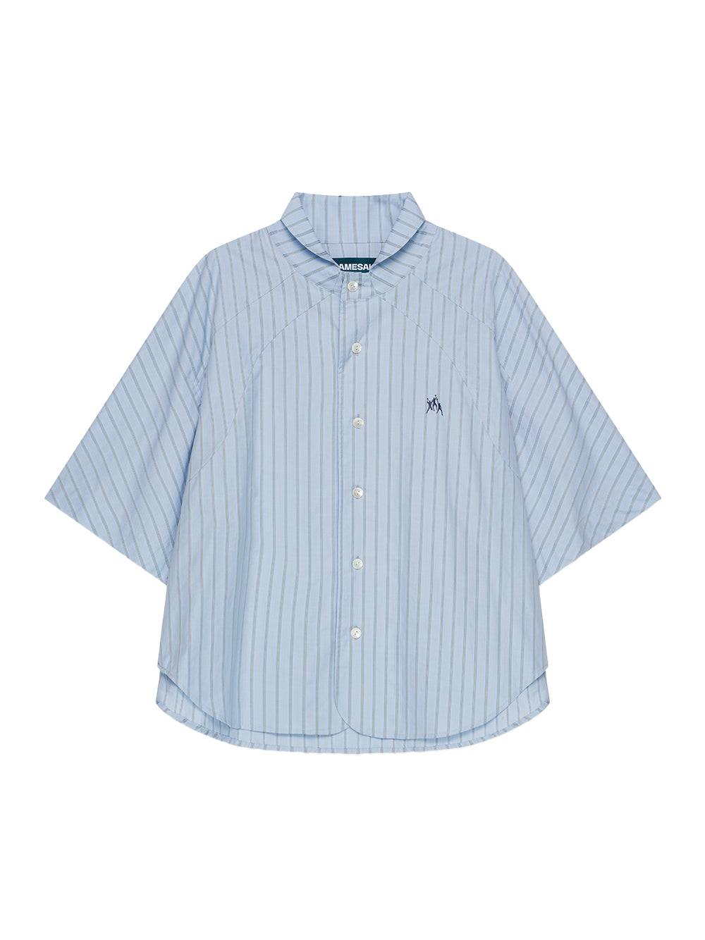 Sario Bomber Short Sleeve Shirt Lake Stripe