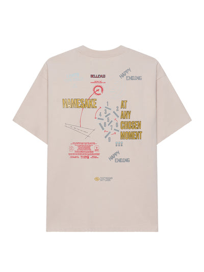 Sava Oversized Roadmap Tee Cannoli Cream Cannoli Cream