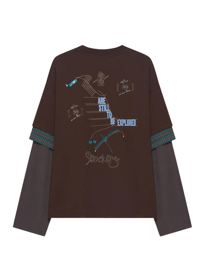 Chuck 3-Layered Tee Stagnant Brown
