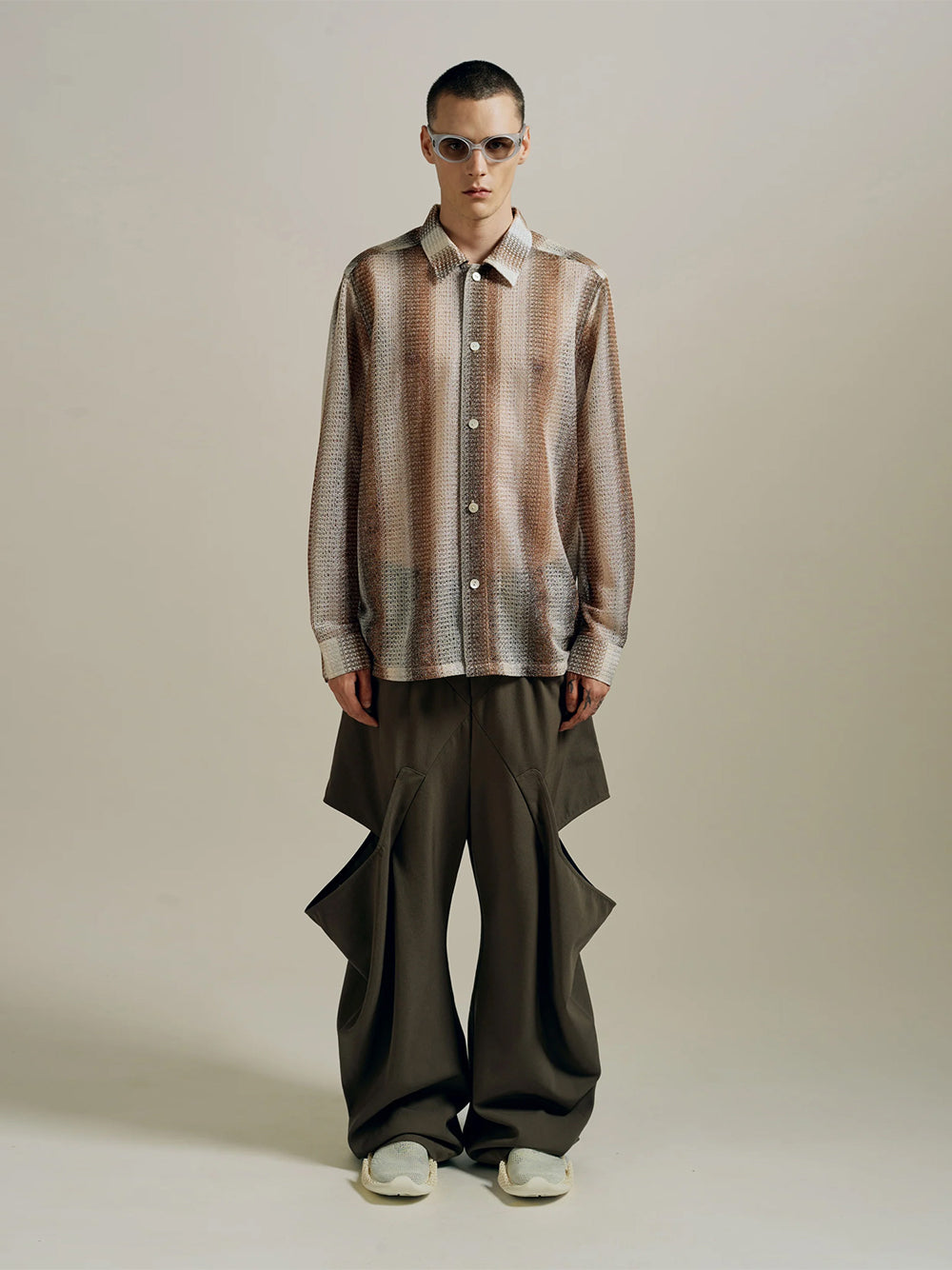 Randolph Weave Shirt (Sandstone Stripe)