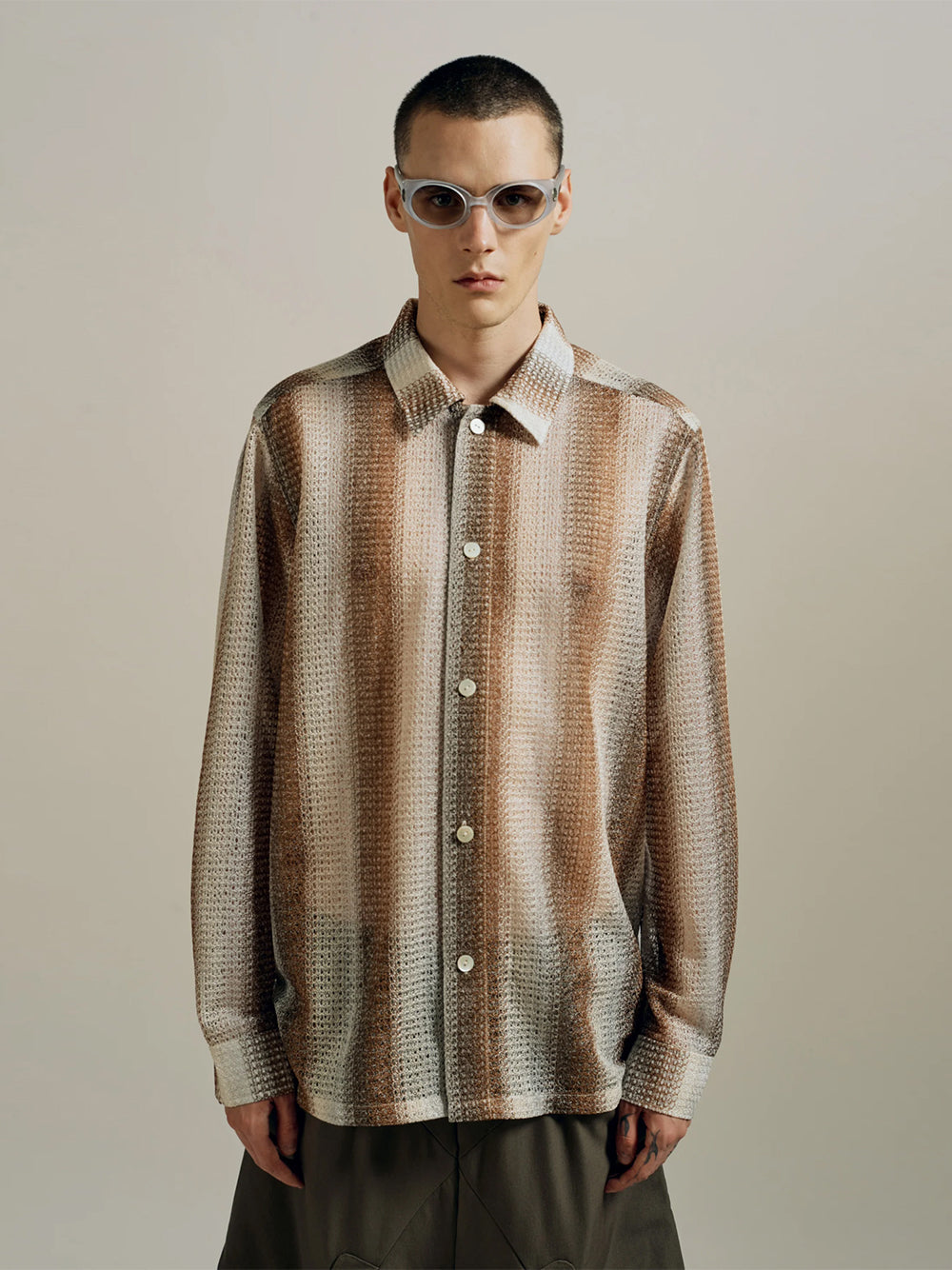 Randolph Weave Shirt (Sandstone Stripe)