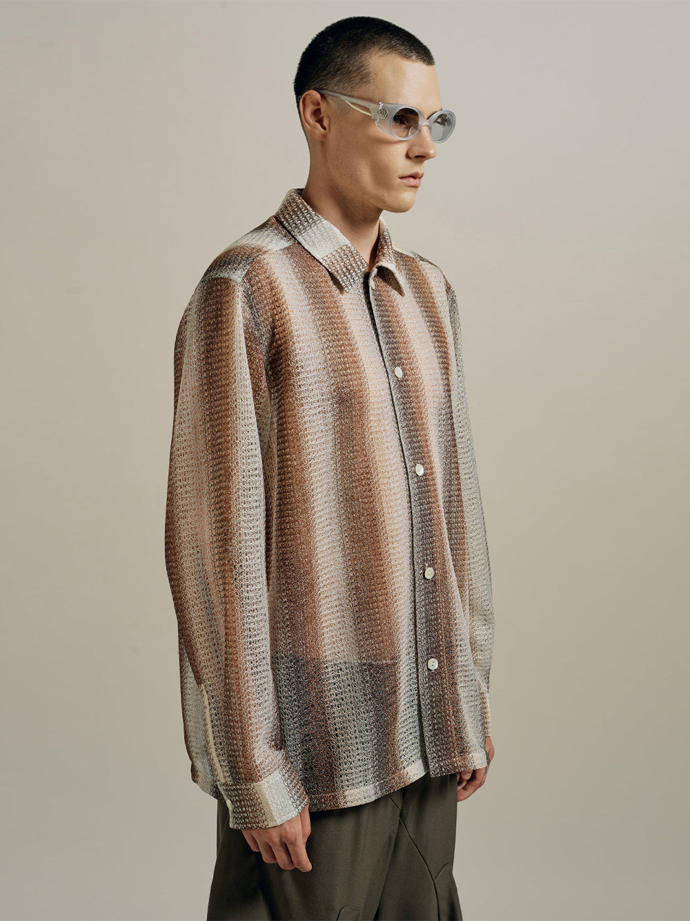 Randolph Weave Shirt (Sandstone Stripe)
