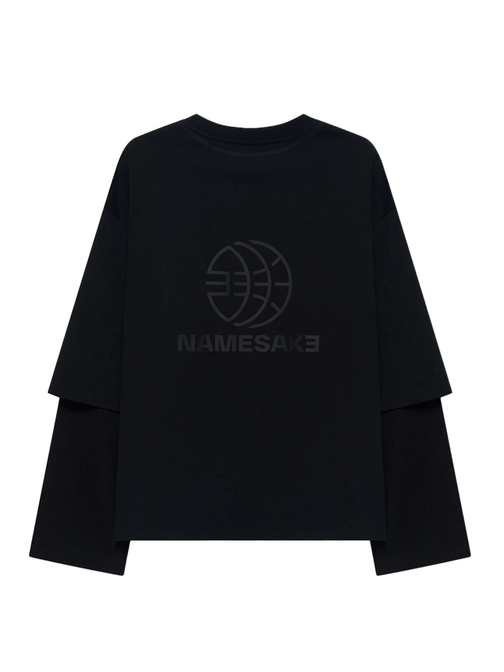 Mayo Oversized Globe Double Sleeve Tee (Euphoric Black)