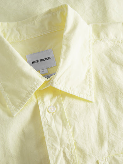 Mo Cotton Tencel Shirt (Pale Yellow)