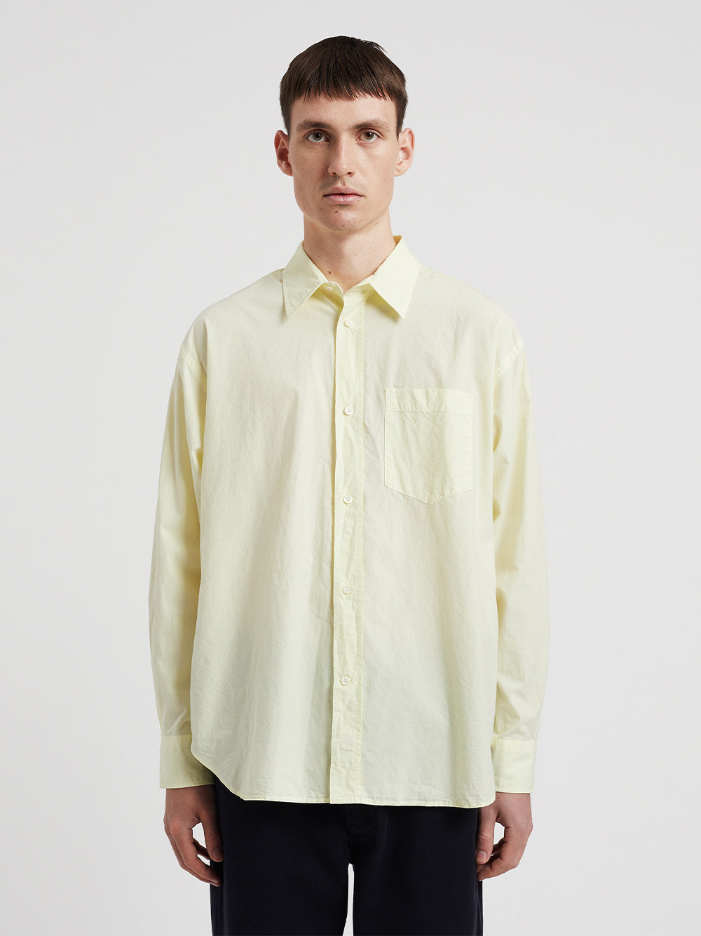 Mo Cotton Tencel Shirt (Pale Yellow)
