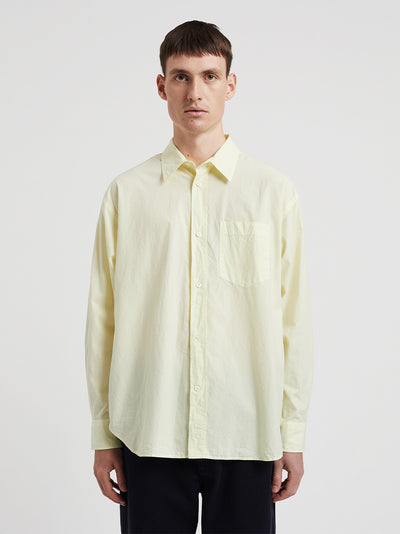Mo Cotton Tencel Shirt (Pale Yellow)