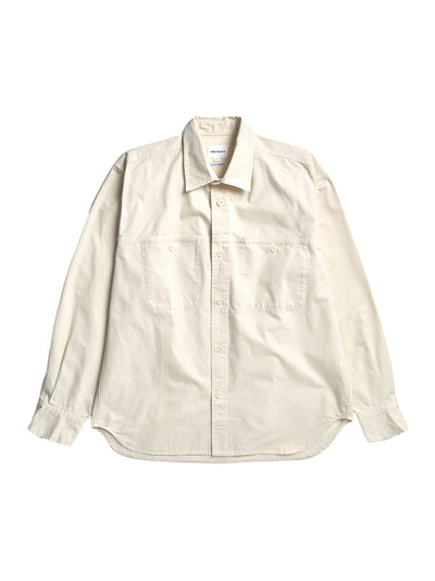 Julius Mineral Dyed Oversize Shirt Ecru