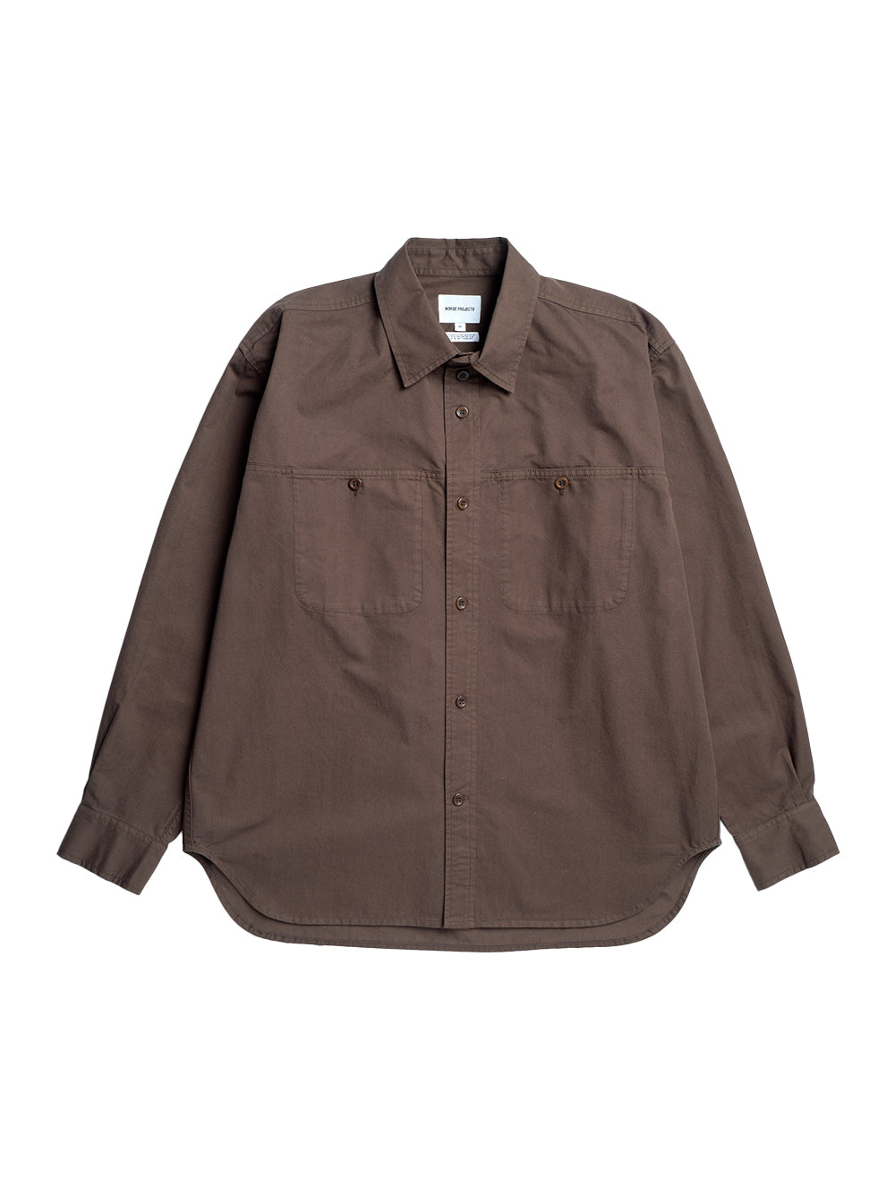 Julius Mineral Dyed Oversize Shirt Espresso