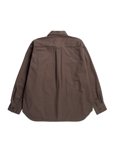 Julius Mineral Dyed Oversize Shirt Espresso