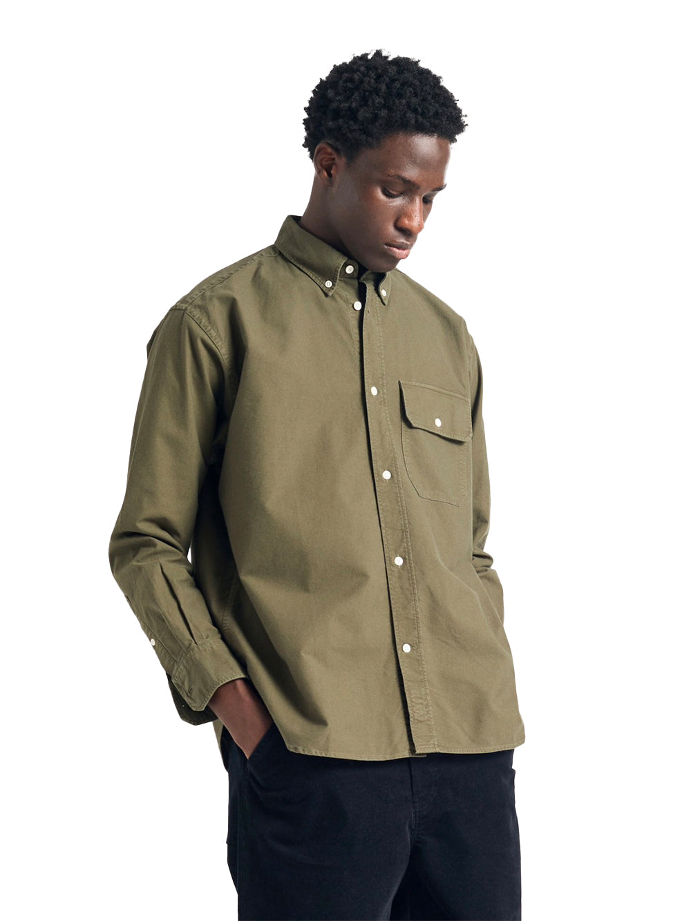 Ole Oversized Gmd Oxford Shirt (Olive Night)