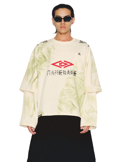 Mayo Stained Double Sleeve Tee (Spurs White)