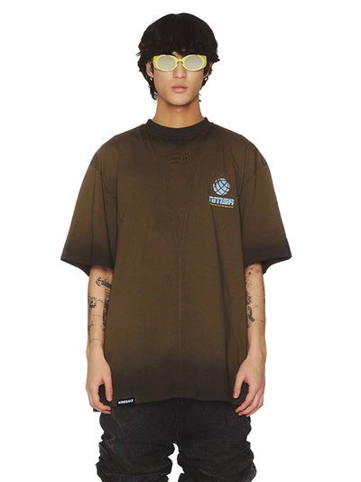 Sava Stained Oversized Estate Tee (Dark Olive)