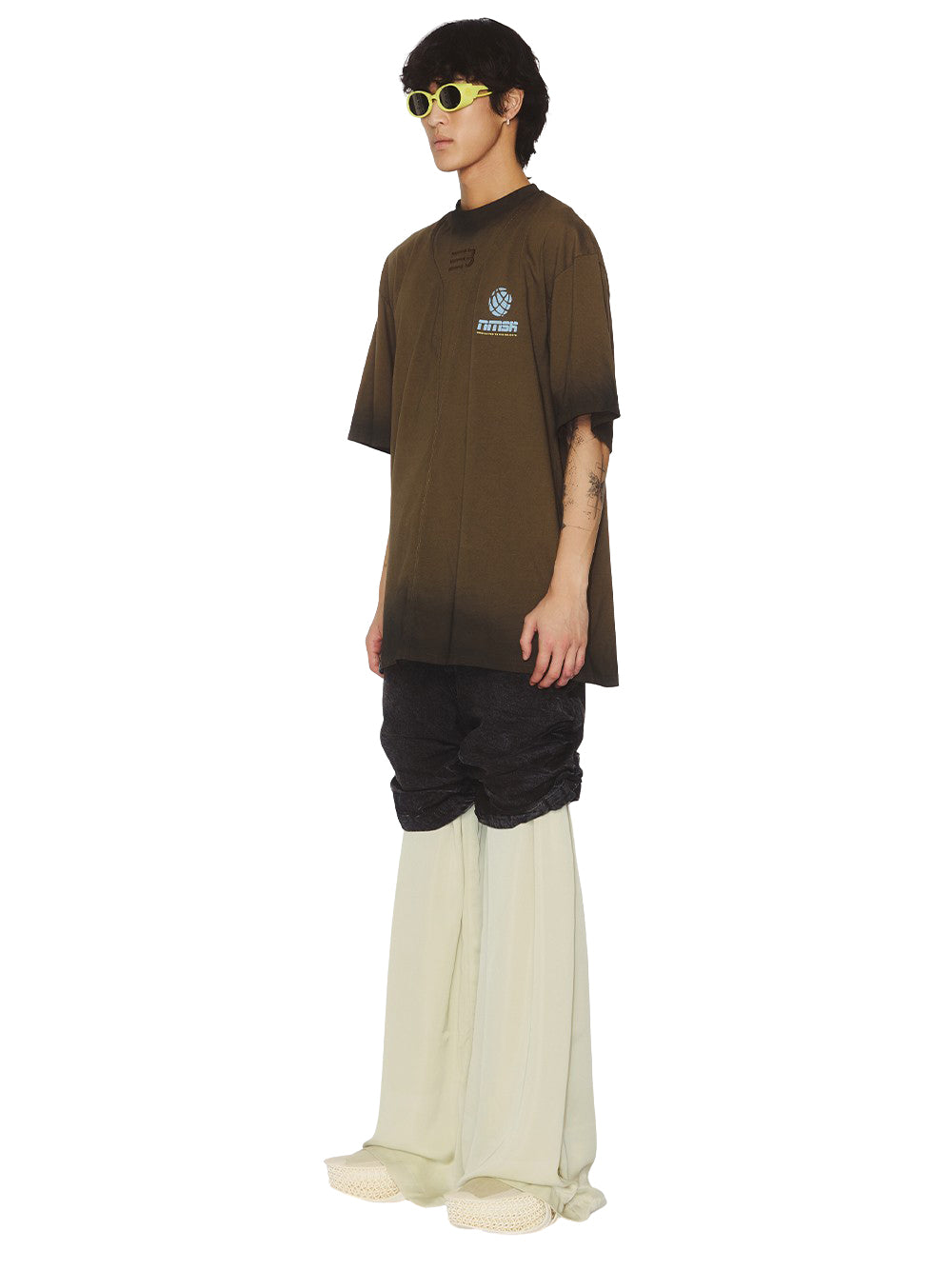 Sava Stained Oversized Estate Tee (Dark Olive)