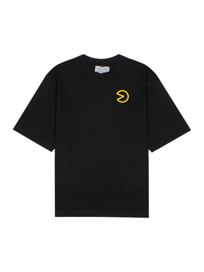 Neon Pac-Man Heavy T-Shirt (Black)