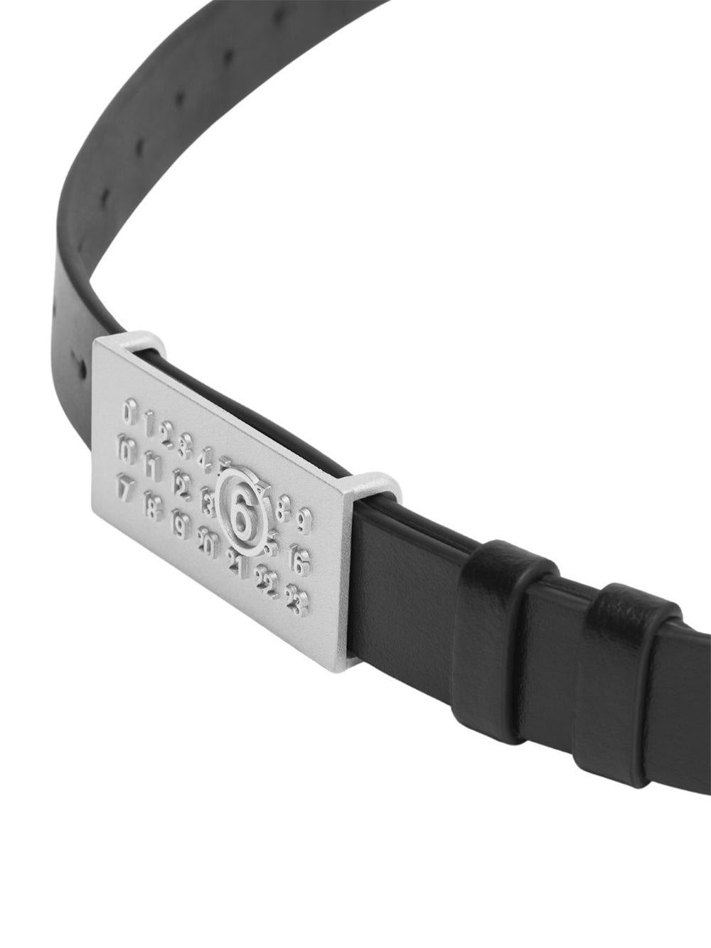 Numeric Signature Leather Belt (Black)