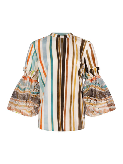 Nuru Blouse (Multicolor Stripe)