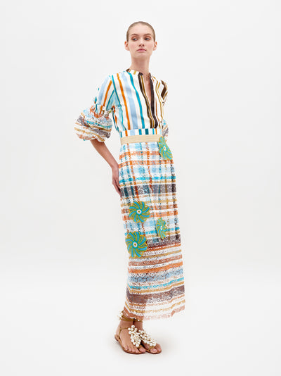 Nuru Blouse (Multicolor Stripe)